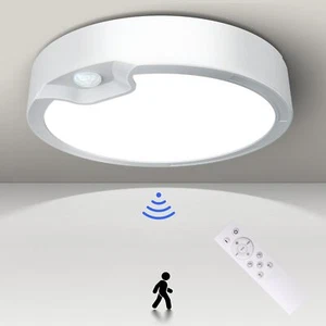 Battery Operated Motion Sensor Ceiling Light Fixture-Wireless Motion Sensor Ligh - Picture 1 of 8