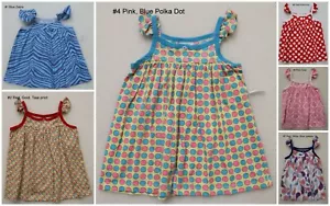 TODDLER GIRLS JERSEY KNIT SUN DRESS SLEEVELESS RUFFLE SHOULDER CHOICE SIZE/COLOR - Picture 1 of 45