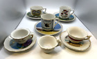Lot of Vintage Souvenir Miniature Teacups, Cups, Saucers, Collection Variety 11p