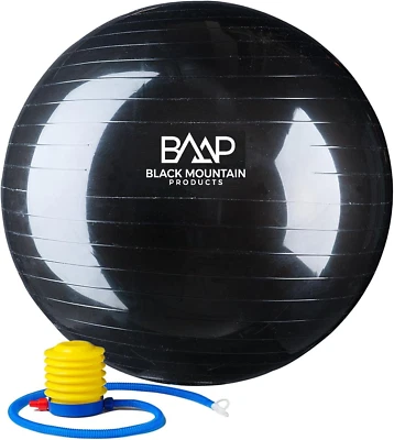 Black Mountain Products Exercise Stability Yoga Ball, Foot Pump, Ball Plug, Plug Foto 1 de 4