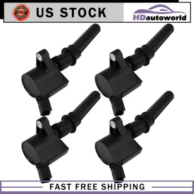4pc Ignition Coil For 2003-2014 Ford E-250 4.6L E-250 E-450 Super Duty 5.4L V8 - Image 1 of 4