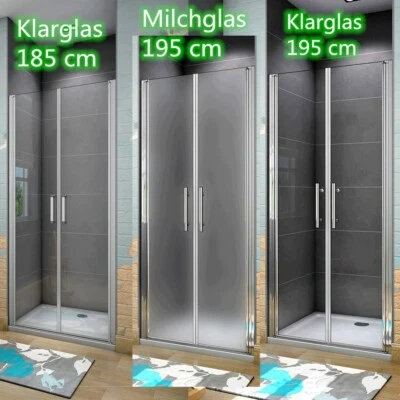 185-195 cm Nische Drehtür Duschtür Pendeltür Nano-Glas Duschwand Duschkabinen - Bild 1 von 4