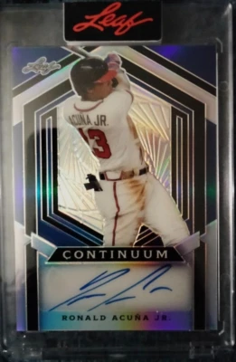 RONALD ACUNA JR signed auto 2023 LEAF CONTINUUM MC-22 of /108 - Image 1 of 3