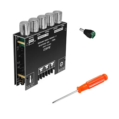 ZK-MT21 Bluetooth 5.0 Subwoofer Amplifier Board High Low Tone AMP 2.1 Channel - Image 1 of 4