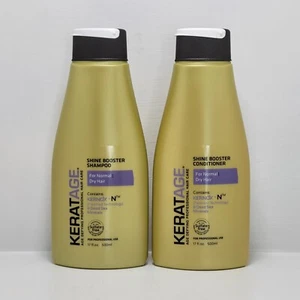 Keratage Shine Booster Shampoo e Balsamo 17 oz DUO | Nuovo | Spedizione gratuita - Foto 1 di 1