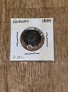 Norway Coin 1 Ore 1884 - Picture 1 of 3
