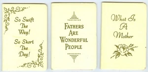 Lot 3 Vintage Gibson Greeting Cards White Mini-books Mini Books Religious - Picture 1 of 4