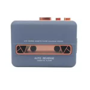 Class Walkman Cassette Headphones Speaker Player Built-In Speaker BlueGold C14 O - Picture 1 of 11