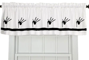Scottish Bagpipes Window Valance in Your Choice of Colors Handmade Decor - Picture 1 of 10