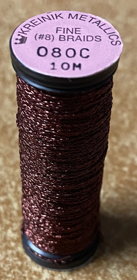 Kreinik #8 Fine Braid Metallic Choose Your Colors 10m  NEW - Image 1 of 1
