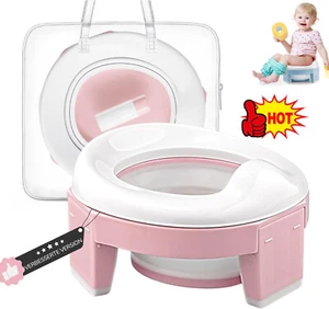 Travel Potty Seat Kids Folding Training Toilet Chair Travel Potty for Toddler UK - Picture 1 of 12