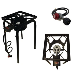 Heavy Duty High Pressure Single Burner Stove Tall Stand Outdoor Camping Cooker - Picture 1 of 5