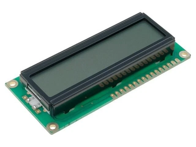 Écran RC1602B-FHY-CSVD : LCD alphanumérique FSTN positif 16x2 jaune LED 1x16 RA - Photo 1/1