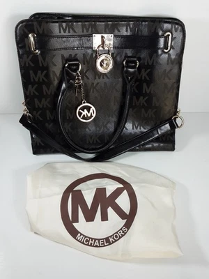 Bolso de hombro grande MICHAEL KORS para mujer con logotipo de firma negro Foto 1 de 4