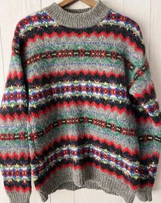 Suéter Vintage Marsh Landing Para Hombres 100% Lana Shetland Talla Mediana Años 80-90 Foto 1 de 4