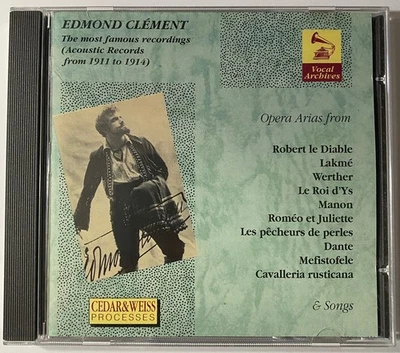 EDMOND CLEMENT Most Famous Recordings 1911-14 Geraldine Farrar Marcel Journet CD - Image 1 of 3