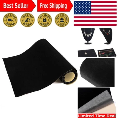 Versatile Peel & Stick Felt Sheets - 14.6" x 39.4" Black Sheets for Crafts - Image 1 of 4