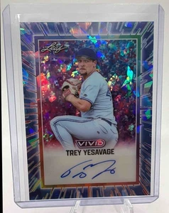 Hoja de béisbol 2025 vívido Trey Yesavage automático cristal azul/6 #BA-TY1 - Imagen 1 de 2