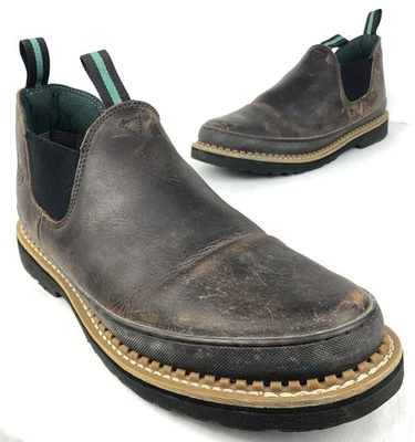 Zapatos para hombre Georgia Giant Romeo 14M marrón sin cordones resistente al aceite GR262 cuero Foto 1 de 4