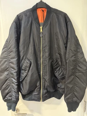BNWT Brandit MA1 Reversible Bomber Flight Jacket black pilot military - Large - Image 1 of 4