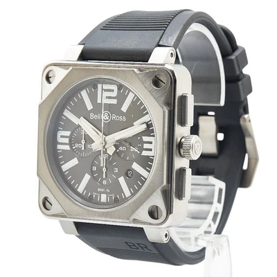 Reloj Bell & Ross Pro Titanio BR01-94-TT Automático Esfera Gris Caucho Titanio Foto 1 de 4