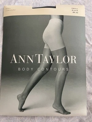 Medias Ann Taylor Body Contour Pantimedias Pequeñas Negras NUEVAS. Y2K Foto 1 de 2