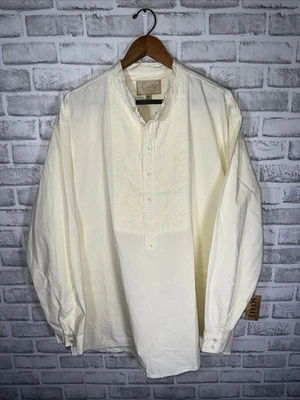 NUEVO CON ETIQUETAS SCULLY MEDIO BOTÓN ABAJO PAISEY Camisa Occidental Crema Para Hombres XL Foto 1 de 4