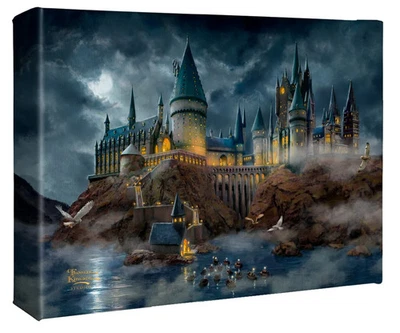 Thomas Kinkade Studios Harry Potter Castillo de Hogwarts 8 x 10 lona envuelta Foto 1 de 3
