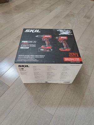 New Skil CB8437B-10 PWRCORE 20 20V Li-Ion Drill Driver & Impact Driver Combo Kit - Image 1 of 2