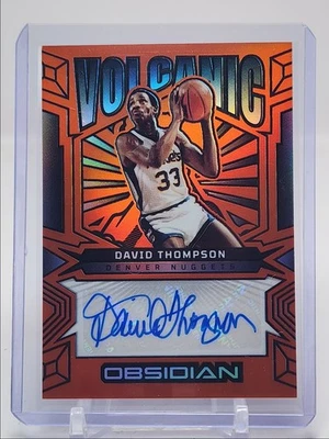 DAVID THOMPSON 2024-25 OBSIDIANA NARANJA VOLCÁNICA GRABADO AUTOMÁTICO/99 Q4856 Foto 1 de 2