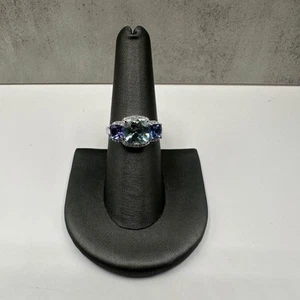 Effy Blue Multicolor Ring in 14kt Gold - 3.20ctw Aquamarine, Tanzanite, Diamonds - Picture 1 of 5
