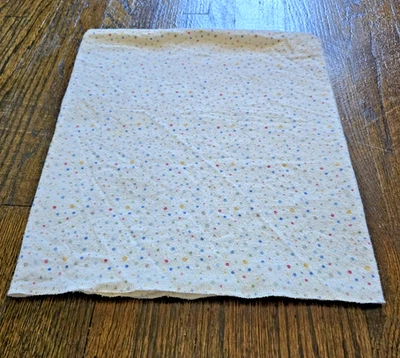 Vintage Carters Baby Blanket Multi Colored Polka Dot Cotton Receiving  28x36 USA - Image 1 of 4