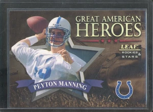 1998 Leaf Rookies & Stars PEYTON MANNING #20 RC Great American Heroes /2500 - Picture 1 of 2