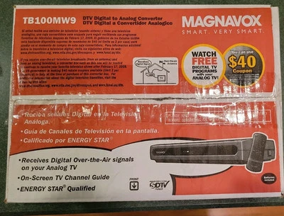 Magnavox DTV Digital To Analog TV Converter TB100MW9  - Image 1 of 4