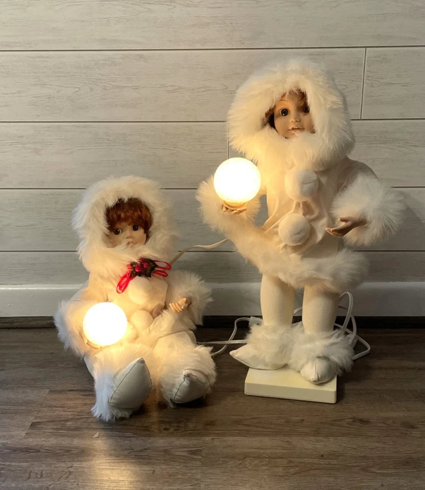 Conjunto De Colección Telco Motion-Ettes de Navidad Nieve Bebés Animado e Iluminado Nuevo Foto 1 de 1