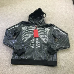 Guapi Skeleton Jacket Mens XL Black Rhinestone Limited Edition Aaron Wilhelm - Picture 1 of 11