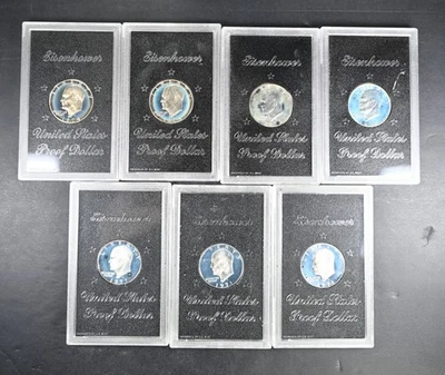 1971 1972 1974 Eisenhower Silver Proof Dollar $1 Uncirculated Coins US Mint - Image 1 of 4
