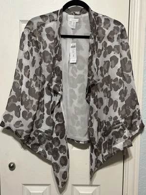 Chico’s Travelers Collection Drape Front Dana Mochachino Jacket Sz 3 (16/18) NWT - Image 1 of 4