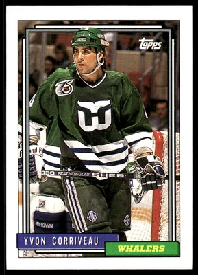 1992-93 Topps #474 Yvon Corriveau Hartford Whalers Hockey Card - Image 1 of 2