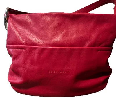 Bolso de hombro de cuero rojo suave vintage COCCINELLE Foto 1 de 4