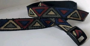 Bison Designs Embroidered Belt 42" Buckle-to-Tip Aztec Southwest Boho Hippie - Picture 1 of 4