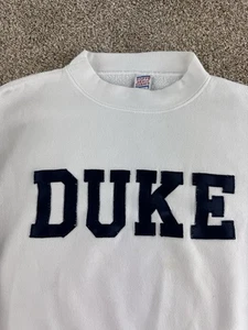 Vintage Duke University Crewneck Sweatshirt Adult XL Made In USA Blue Devils - Picture 1 of 8
