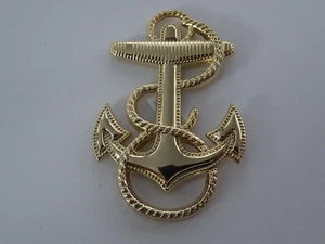 Badge Abzeichen Navy Rangabzeichen Midshipman Anker Anchor groß gold - Bild 1 von 2