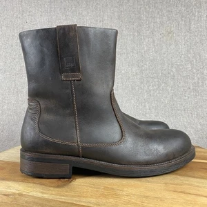 J. Murphy Rugged Leather Boots Mens 8.5 Brown Pull-On Casual Western 1860 J & M - Picture 1 of 11