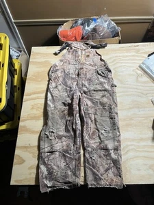 Carhartt Men’s 42 x 30 Realtree Camo Canvas Double Knee Bib Overalls - Picture 1 of 10