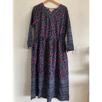 Maxi vestido informal manga larga estampado floral XL Expressions Catalog para mujer Foto 1 de 4