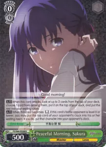 Peaceful Morning, Sakura - FS/S64-E028 - R Near Mint WEISS Fate-Stay Night [Heav - Picture 1 of 1
