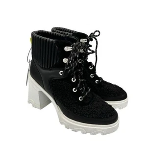 SOREL Brex Heel Cozy Lace, Black/Sea Salt - Picture 1 of 9