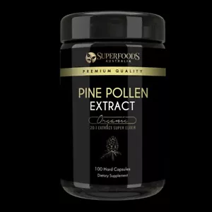 Cracked Cell Wall Wild Harvested Raw Pine Pollen 100 Capsules - Picture 1 of 3