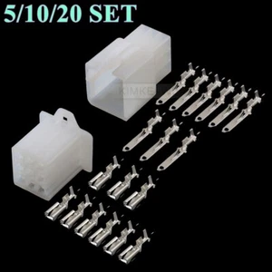 9 Pin/Way 2.8mm Electrical Connector Plug Kit For Motorbike Motorcycle Car Auto - Picture 1 of 4